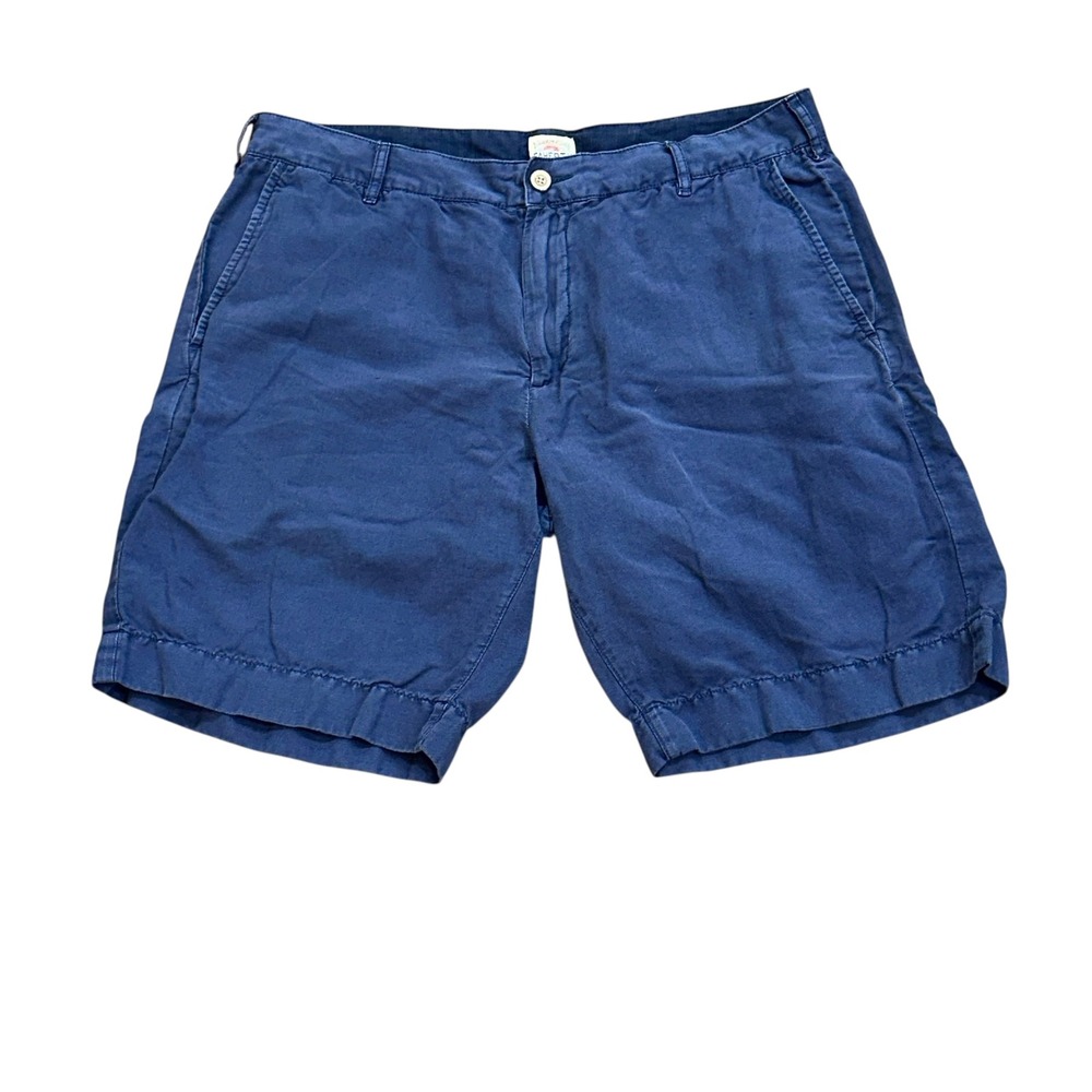 Faherty Chino Shorts Flat Front Casual Walking Blue Mens Size‎ 33
